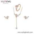 64485 Xuping moda jóias de ouro cruz conjunto de jóias corpo preço direto da fábrica China atacado